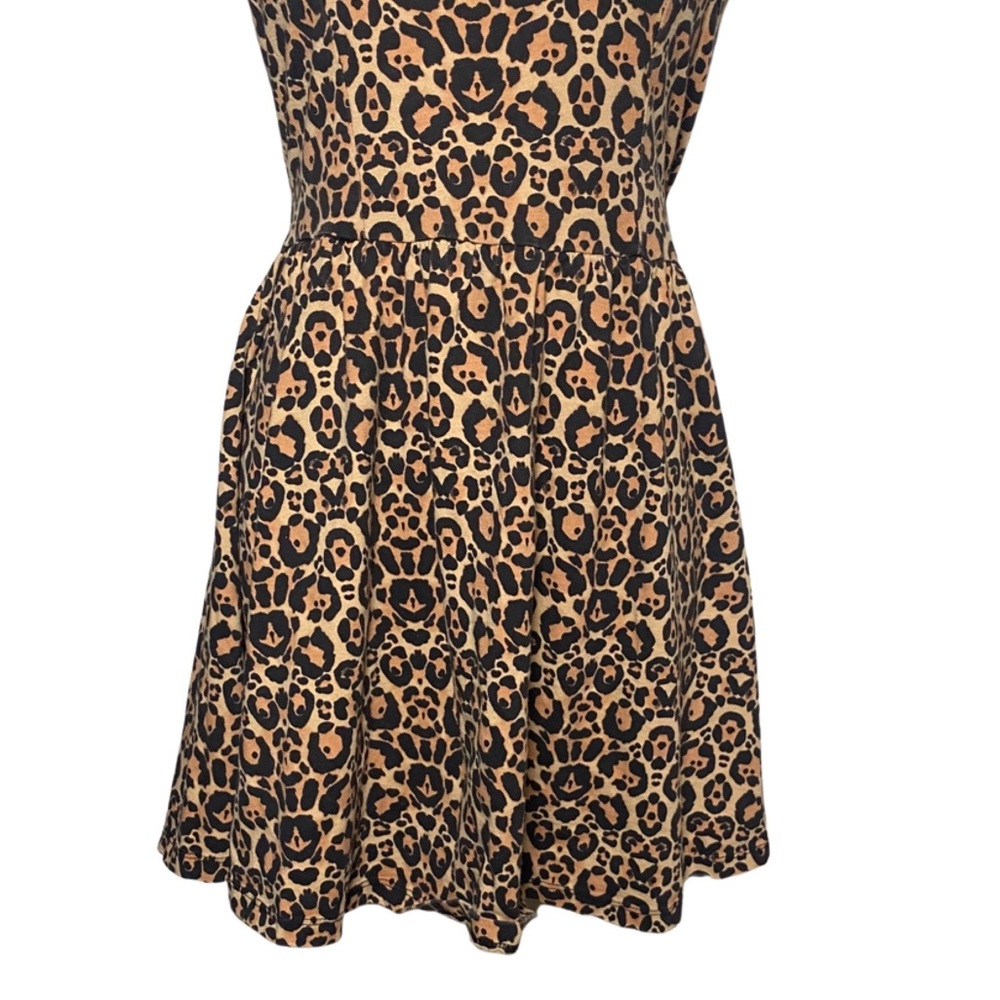 Divided H&M Cheetah Print Skater Mini Dress Sz Medium - Picture 5 of 7